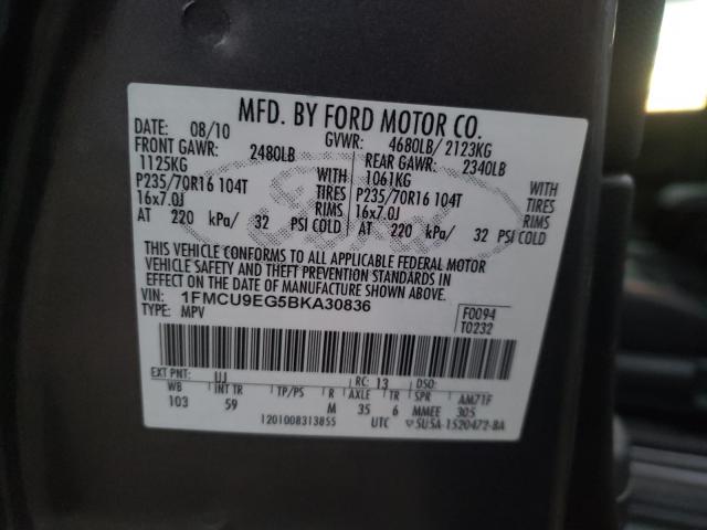 2011 FORD ESCAPE LIM 1FMCU9EG5BKA30836