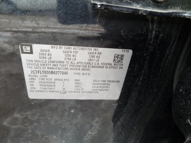 2011 GMC TERRAIN SL 2CTFLTE55B6277040