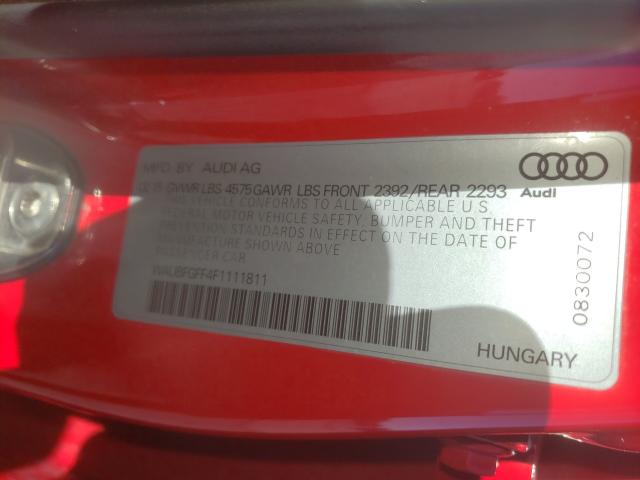 2015 AUDI A3 2.0T WAUBFGFF4F1111811