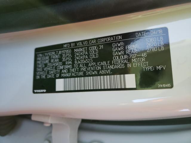 2018 VOLVO XC60 T5 IN LYV102RL7JB117950