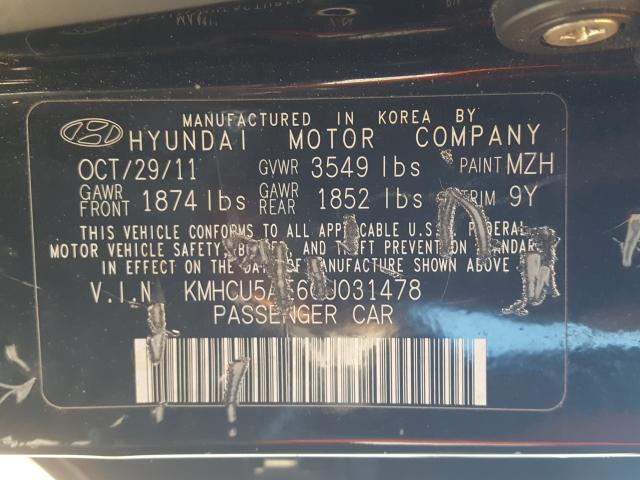 2012 HYUNDAI ACCENT GLS KMHCU5AE6CU031478