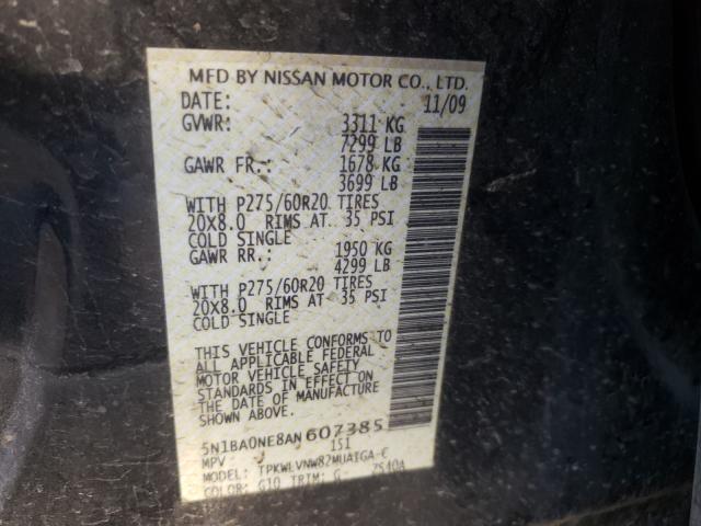 2010 NISSAN ARMADA 5N1BA0NE8AN607385