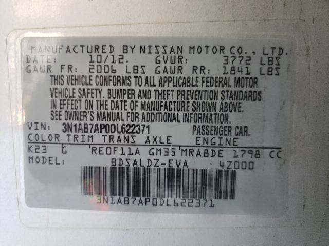 2013 NISSAN SENTRA 3N1AB7AP0DL622371