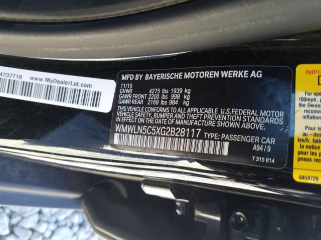 2016 MINI COOPER CLU WMWLN5C5XG2B28117