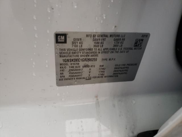 2016 CHEVROLET TAHOE POLI 1GNSKDEC1GR298259