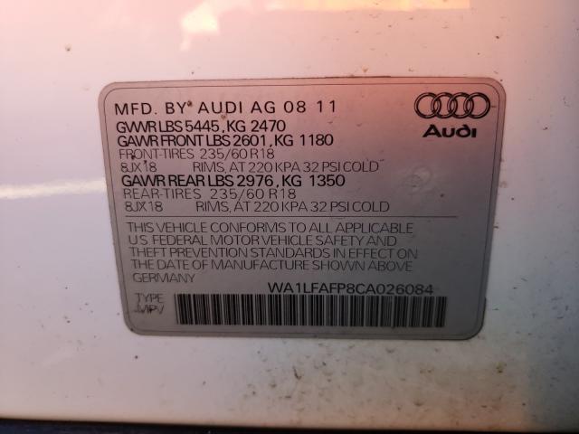 2012 AUDI Q5 PREMIUM WA1LFAFP8CA026084