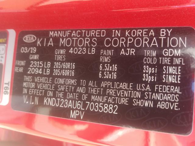 2020 KIA SOUL LX KNDJ23AU6L7035882