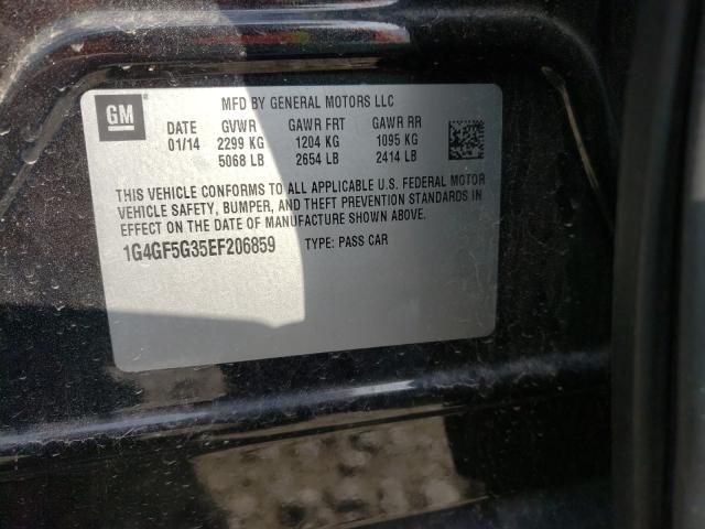 2014 BUICK LACROSSE T 1G4GF5G35EF206859