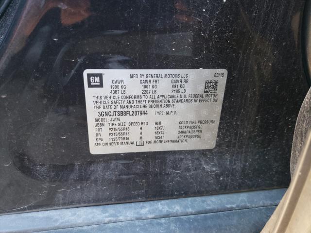 2015 CHEVROLET TRAX LTZ 3GNCJTSB8FL207944