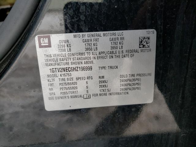 2017 GMC SIERRA K15 1GTV2NEC6HZ196999
