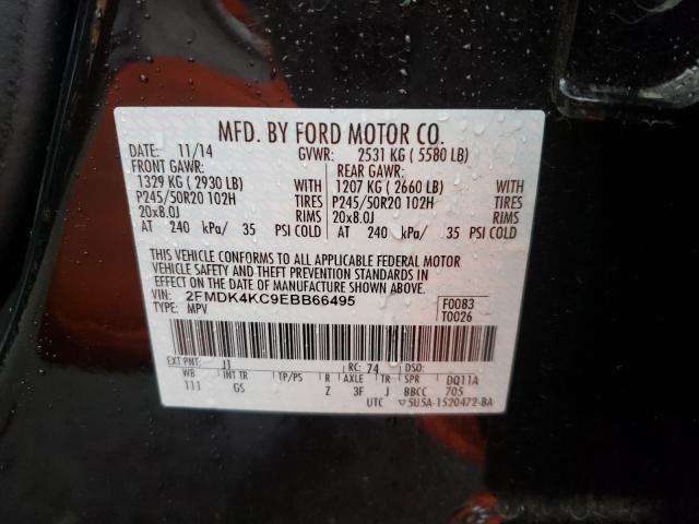 2014 FORD EDGE LIMIT 2FMDK4KC9EBB66495