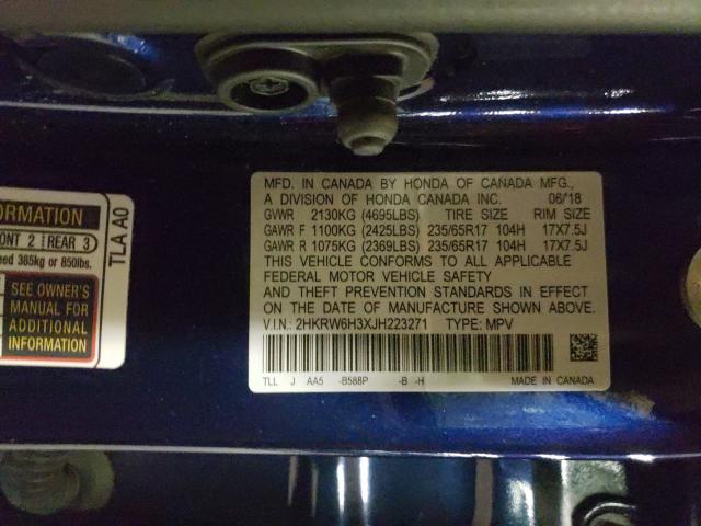 2018 HONDA CR-V LX 2HKRW6H3XJH223271