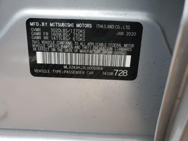 2020 MITSUBISHI MIRAGE ES ML32A3HJ3LH006064