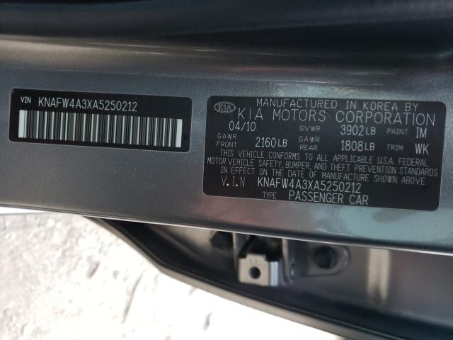 2010 KIA FORTE SX KNAFW4A3XA5250212