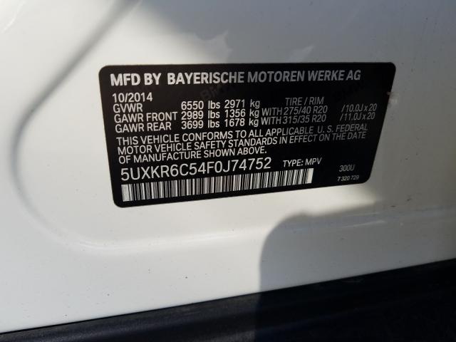 2015 BMW X5 XDRIVE5 5UXKR6C54F0J74752