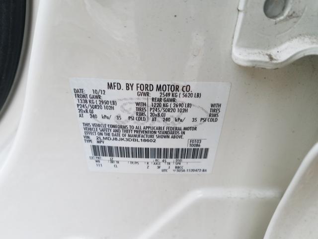 2013 LINCOLN MKX 2LMDJ8JK3DBL18602