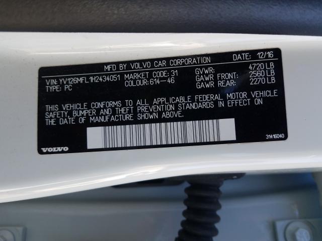 2017 VOLVO S60 YV126MFL1H2434051