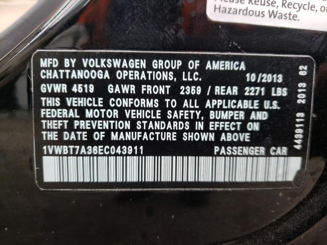 2014 VOLKSWAGEN PASSAT SE - 1VWBT7A36EC043911