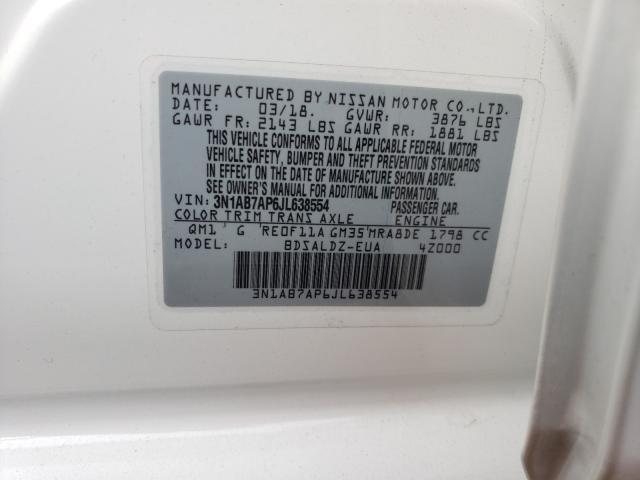 2018 NISSAN SENTRA 3N1AB7AP6JL638554