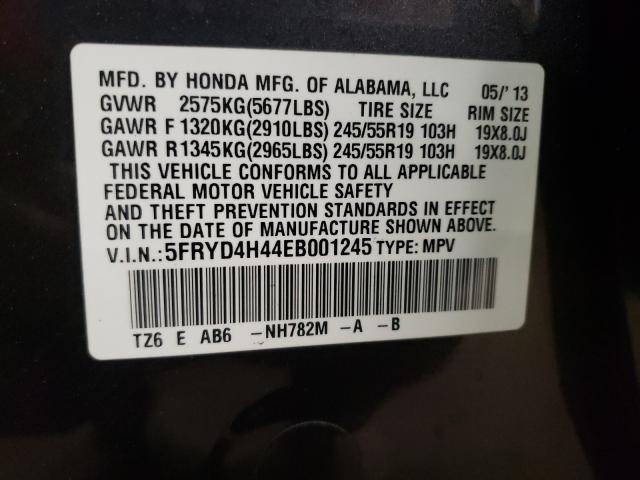 2014 ACURA MDX AWD 5FRYD4H44EB001245