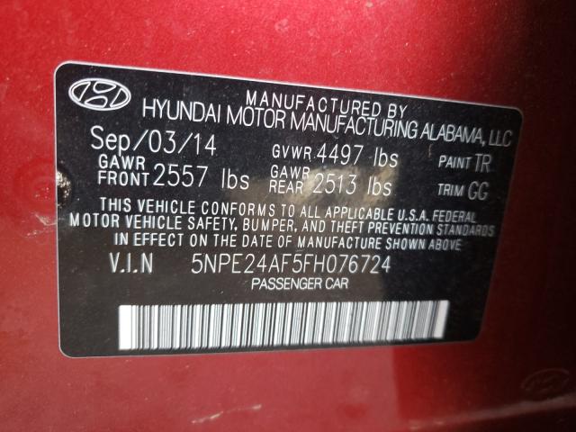 2015 HYUNDAI SONATA 5NPE24AF5FH076724