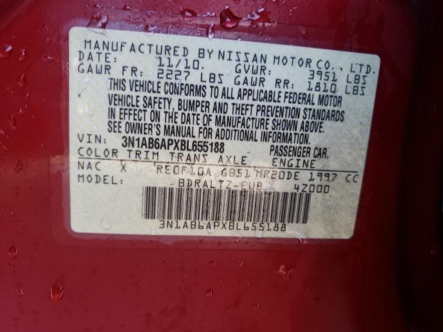 2011 NISSAN SENTRA 2.0 3N1AB6APXBL655188