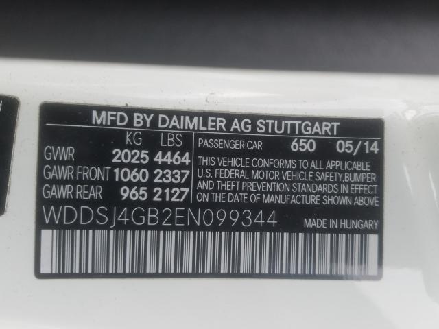 2014 MERCEDES-BENZ CLA 250 4M WDDSJ4GB2EN099344