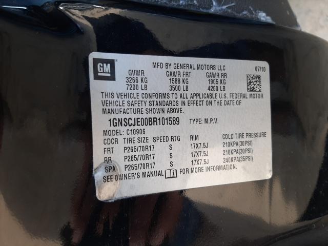 2011 CHEVROLET SUBURBAN C 1GNSCJE00BR101589