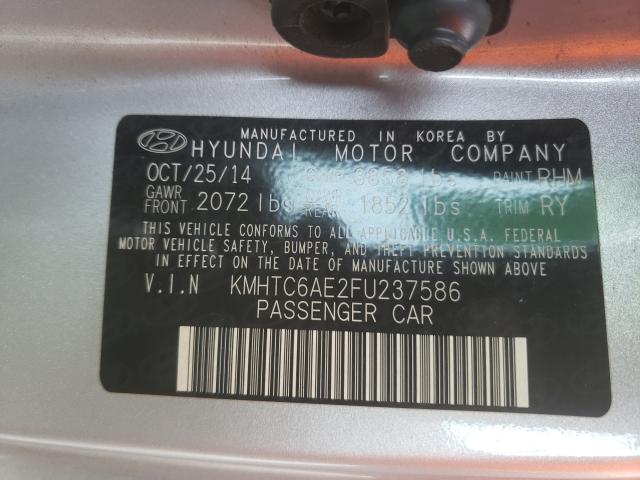 2015 HYUNDAI VELOSTER T KMHTC6AE2FU237586