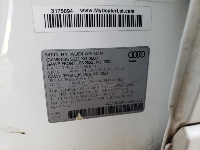 2015 AUDI Q5 PREMIUM WA1DGAFP3FA029321