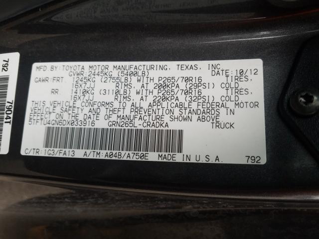2013 TOYOTA TACOMA PRE 5TFTU4GN6DX033916