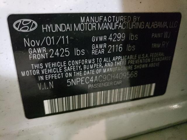 2012 HYUNDAI SONATA SE 5NPEC4AC9CH409568