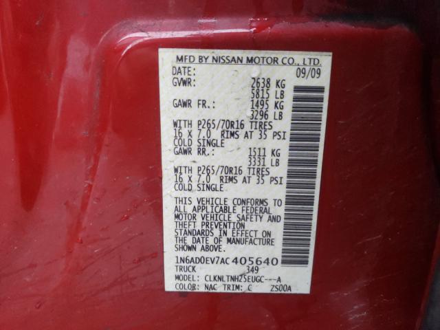 2010 NISSAN FRONTIER C 1N6AD0EV7AC405640