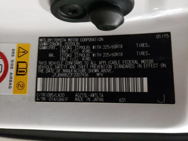 2015 LEXUS NX 200T JTJBARBZ2F2007936
