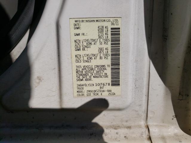 2012 NISSAN NV 2500 1N6AF0LY1CN107678