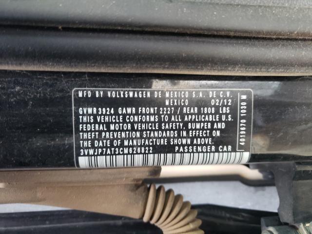 2012 VOLKSWAGEN BEETLE 3VWJP7AT3CM626822