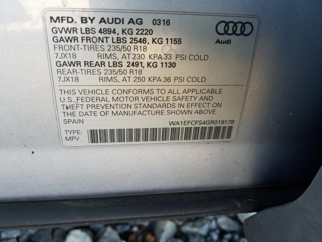 2016 AUDI Q3 PREMIUM WA1EFCFS4GR019178