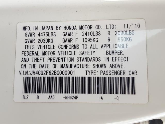 2011 ACURA TSX JH4CU2F62BC000901