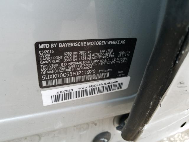 2015 BMW X5 XDRIVE3 5UXKR0C55F0P11920