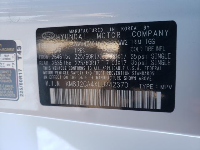 2020 HYUNDAI TUCSON SE KM8J2CA4XLU242370