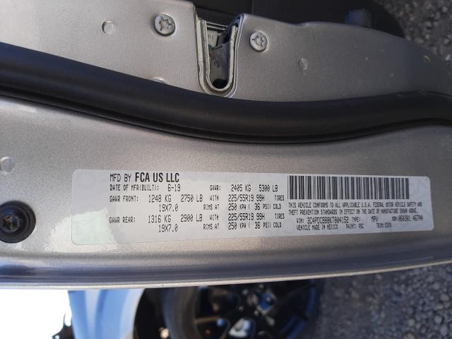 2019 DODGE JOURNEY SE 3C4PDCBB8KT804152
