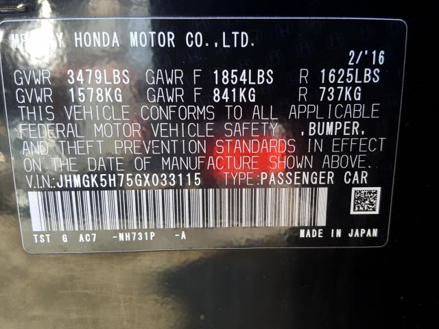 2016 HONDA FIT EX JHMGK5H75GX033115