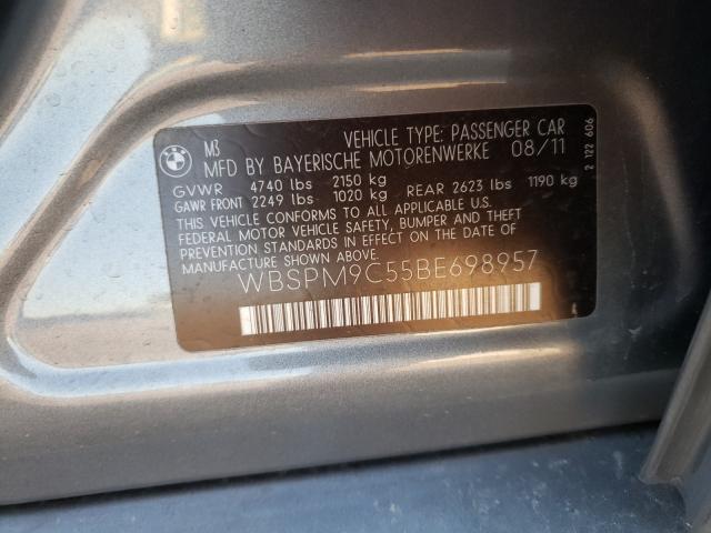 2011 BMW M3 WBSPM9C55BE698957
