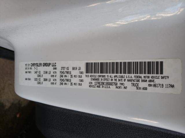 2011 DODGE DAKOTA ST 1D7RE2BK1BS682760