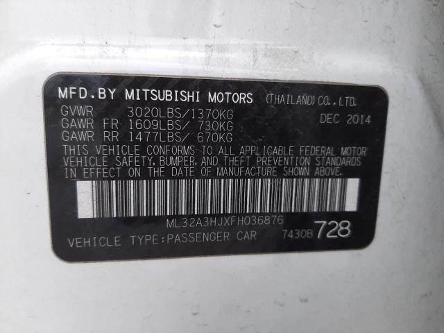 2015 MITSUBISHI MIRAGE DE ML32A3HJXFH036876