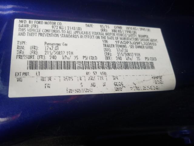 2015 FORD FOCUS TITA - 1FADP3J29FL323653