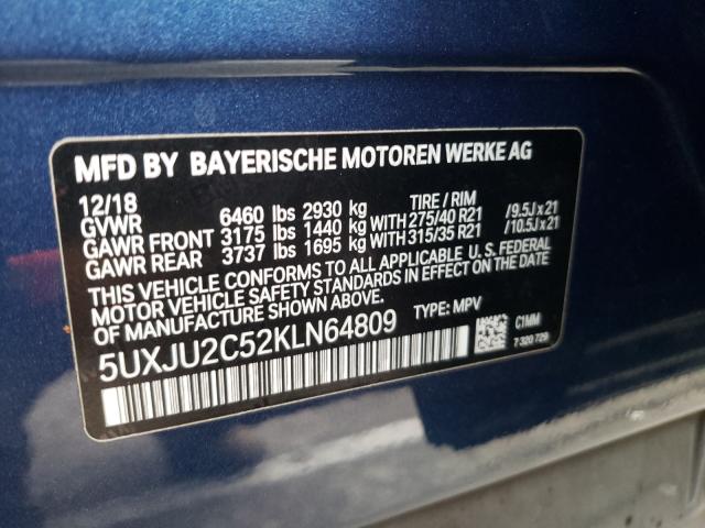2019 BMW X5 XDRIVE5 5UXJU2C52KLN64809
