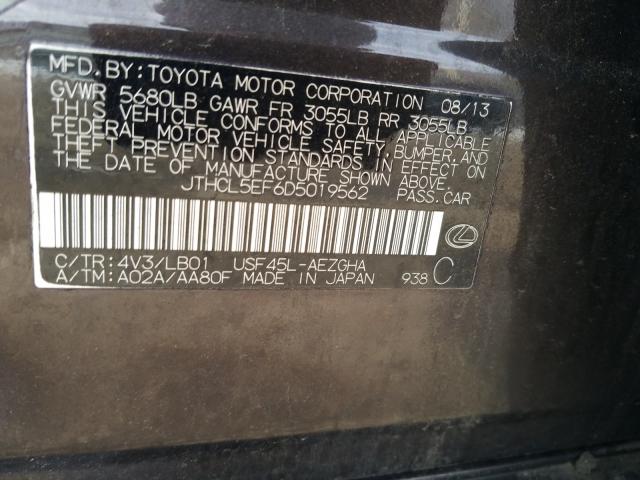 2013 LEXUS LS 460 JTHCL5EF6D5019562