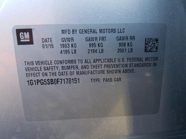 2015 CHEVROLET CRUZE LTZ 1G1PG5SB0F7178151