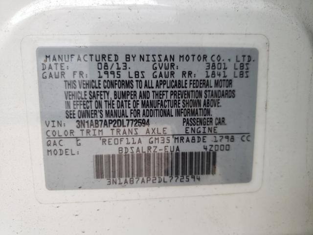 2013 NISSAN SENTRA 3N1AB7AP2DL772594